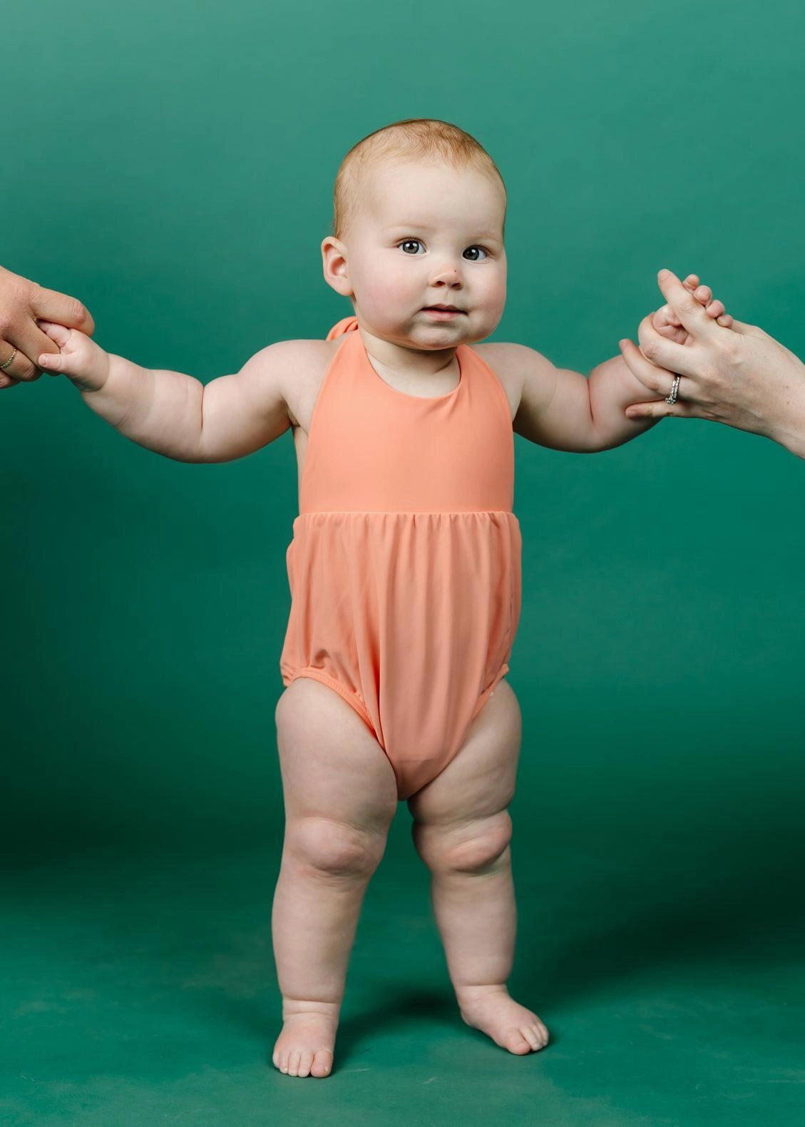 Melon | Baby Romper One-Piece girls full coverage swimwear, kids swimwear for pool