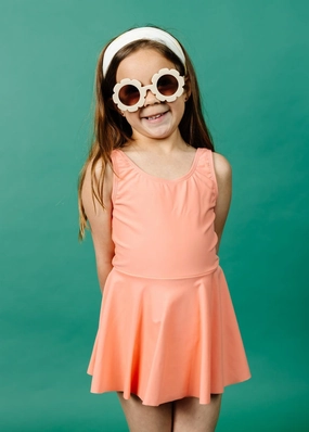 Melon | Mini Skirted One-Piece girls full coverage swimwear, kids swimwear for pool