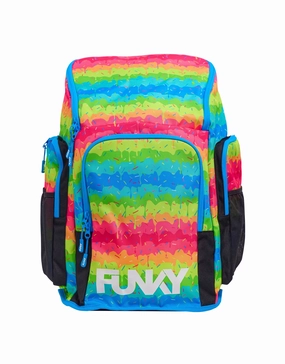 Melting Mayhem Space Case 40L Backpack - Limited Edition funkita womens swimsuits, funkita colorful swimwear