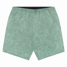 Men Big Bend Swim Shorts In Green mens beach swimwear, quick dry mens swimsuits