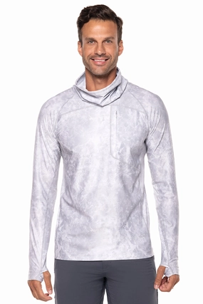 Men's Andros Fishing Tee | Grey Water Print men's full coverage swimwear, casual swimwear for men