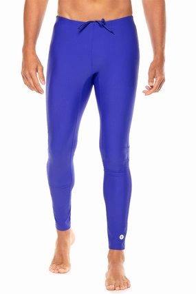 Men's Deep Water Swim Tights | Baja Blue men's full coverage swimwear, casual swimwear for men