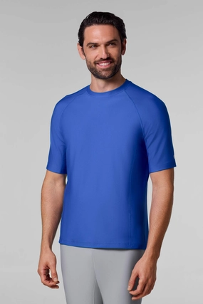 Men's Hightide Short Sleeve Swim Shirt | Baja Blue men's full coverage swimwear, casual swimwear for men