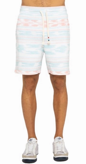 Men's Ikat Short In Cream mens beach swimwear, quick dry mens swimsuits