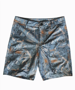 Men's Knarly Cowboys Swim Trunks / Shorts In Multi mens full coverage swimwear, stylish mens swim trunks