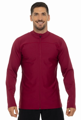 Men's Menorca Long Sleeve Water Jacket | Red Crush men's full coverage swimwear, casual swimwear for men