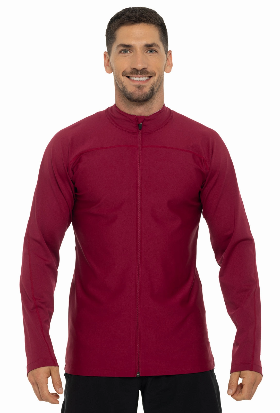Men's Menorca Long Sleeve Water Jacket | Red Crush men's full coverage swimwear, casual swimwear for men