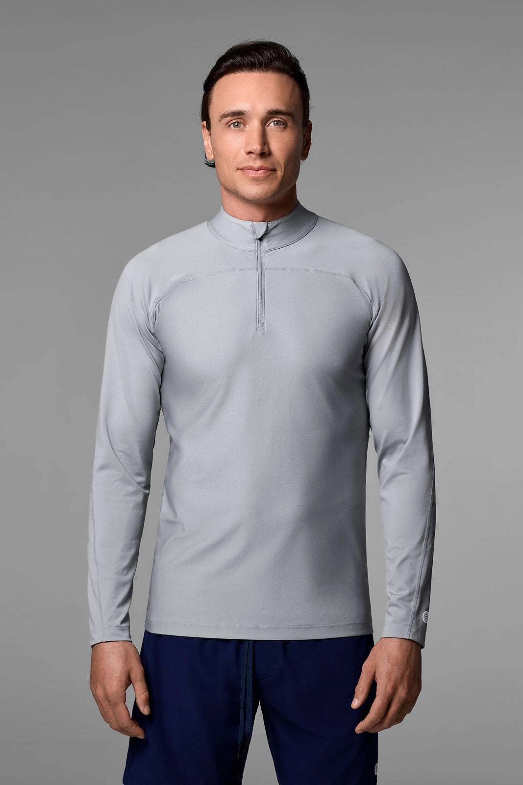 Men's Nocona Zip Rash Guard | Slate
