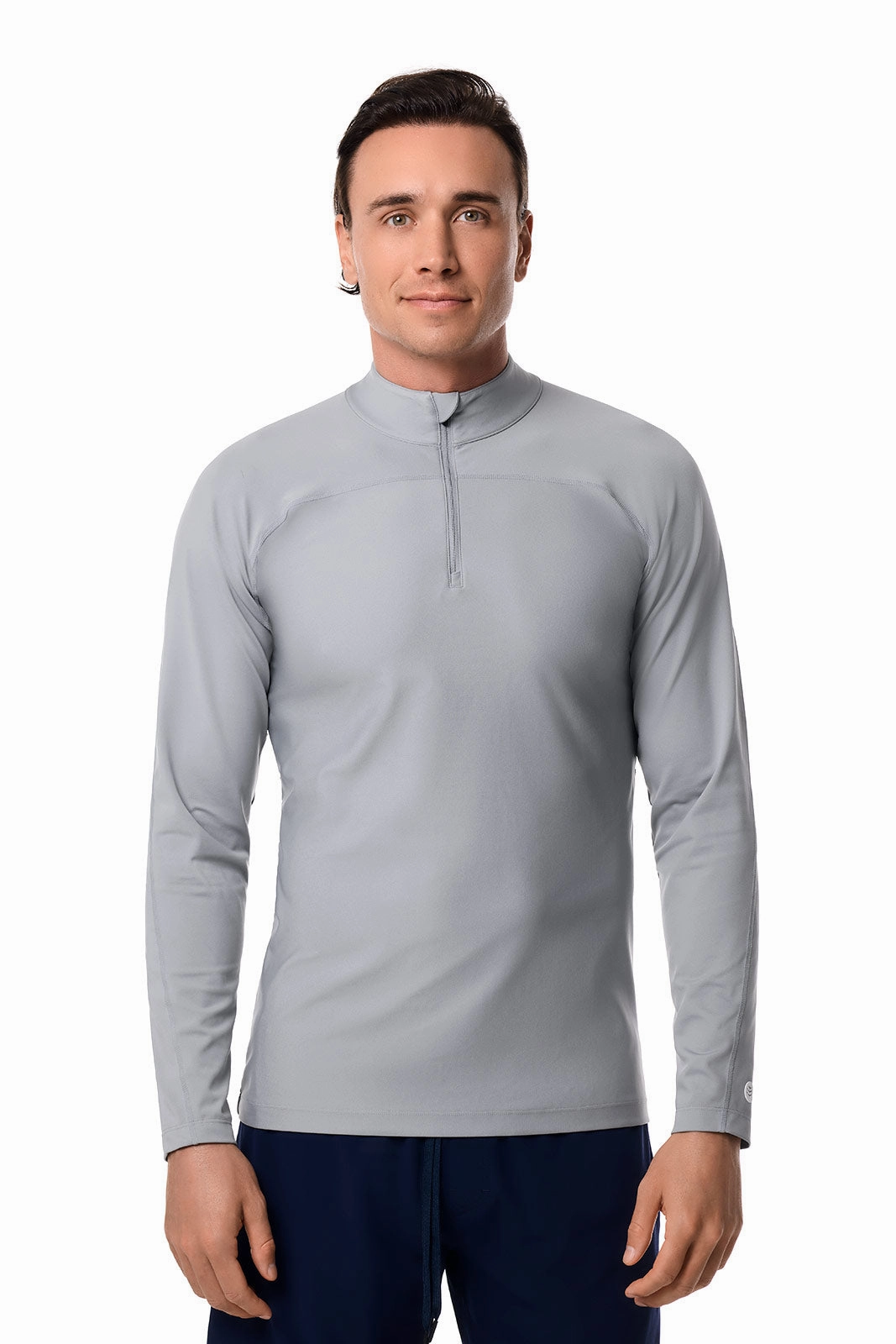 Men's Nocona Zip Rash Guard | Slate
