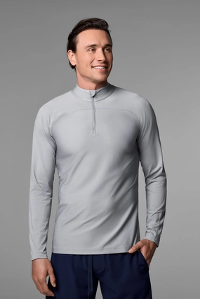 Men's Nocona Zip Rash Guard | Slate men's full coverage swimwear, casual swimwear for men