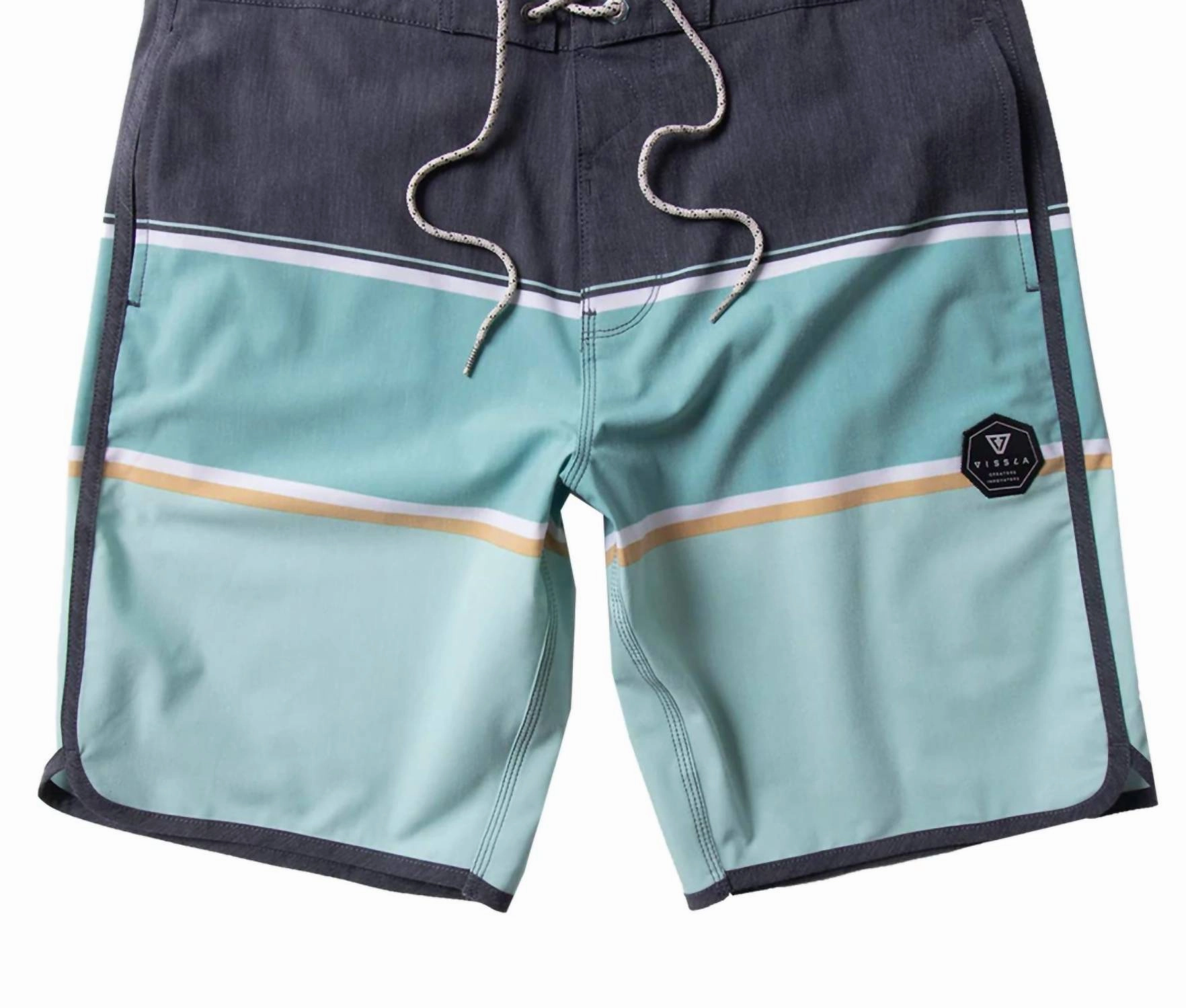 Men's Point Boardshort 19.5" In Mint mens beach swimwear, quick dry mens swimsuits