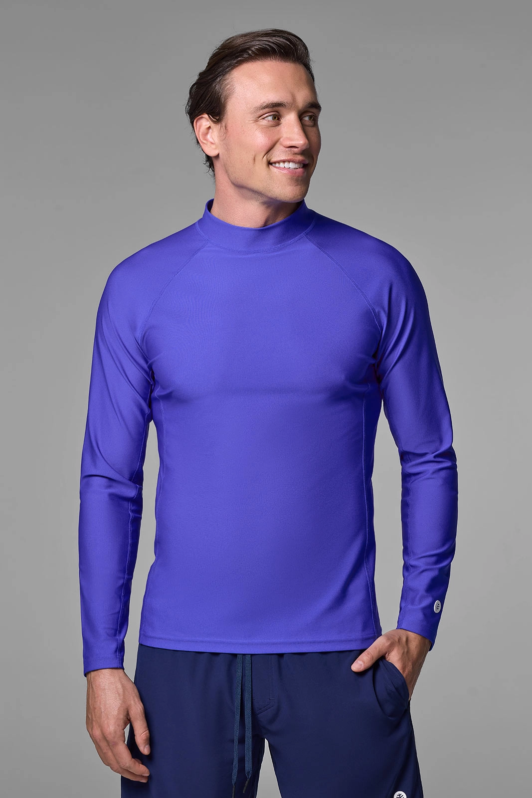 Men's Tulum Long Sleeve Surf Rash Guard | Baja Blue