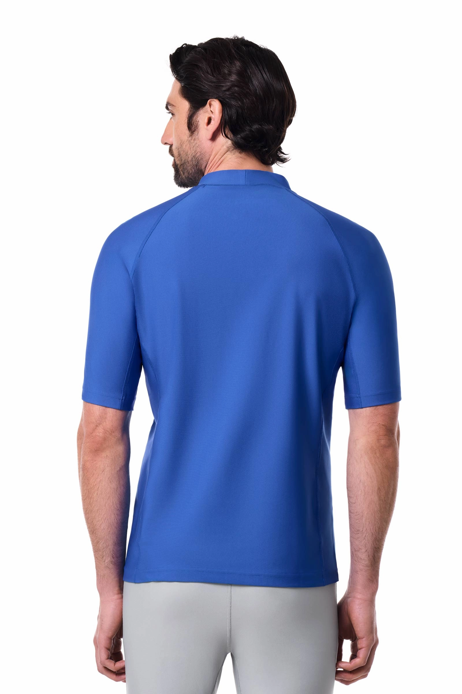 Men's Tulum Short Sleeve Surf Rash Guard  | Baja Blue