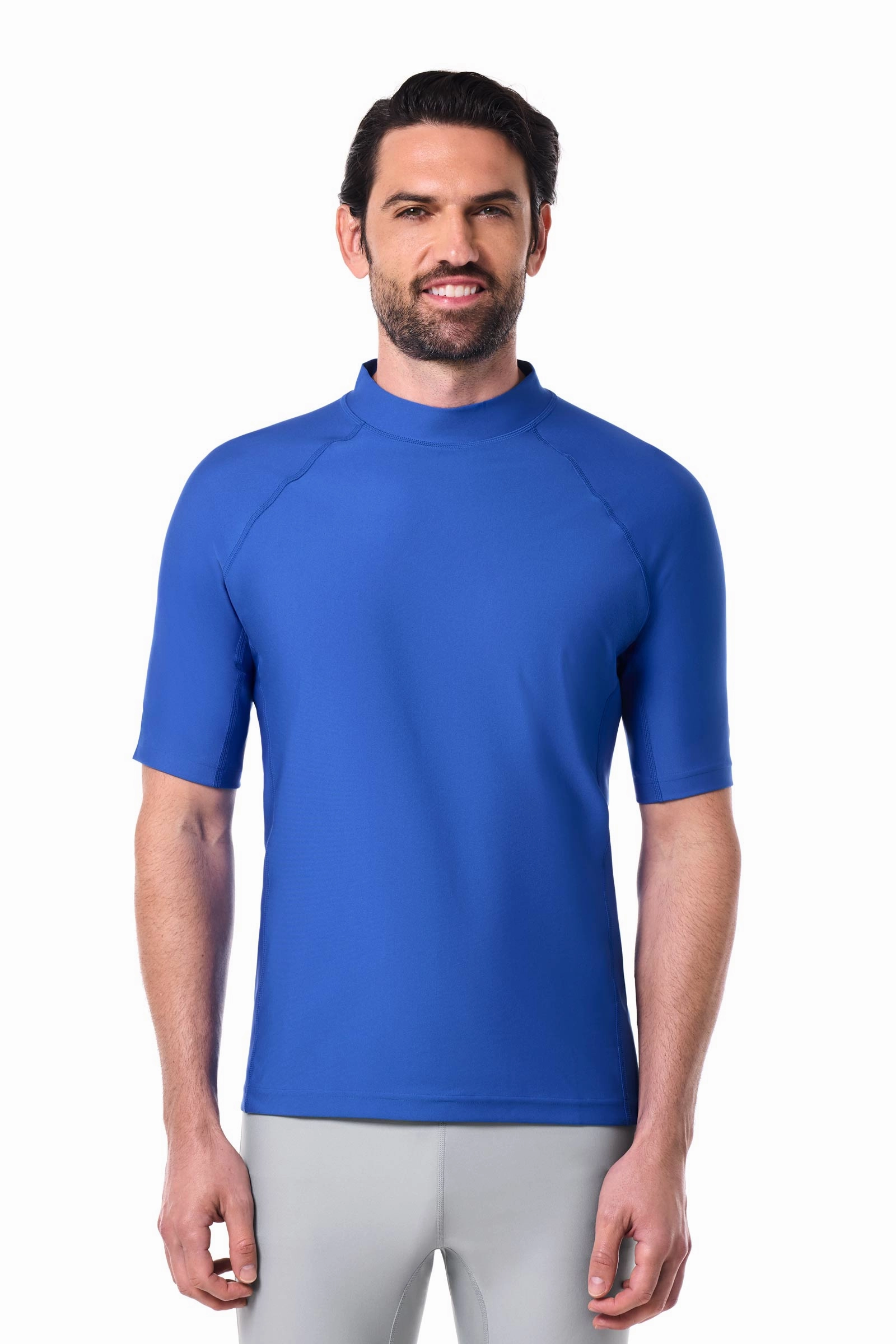 Men's Tulum Short Sleeve Surf Rash Guard  | Baja Blue