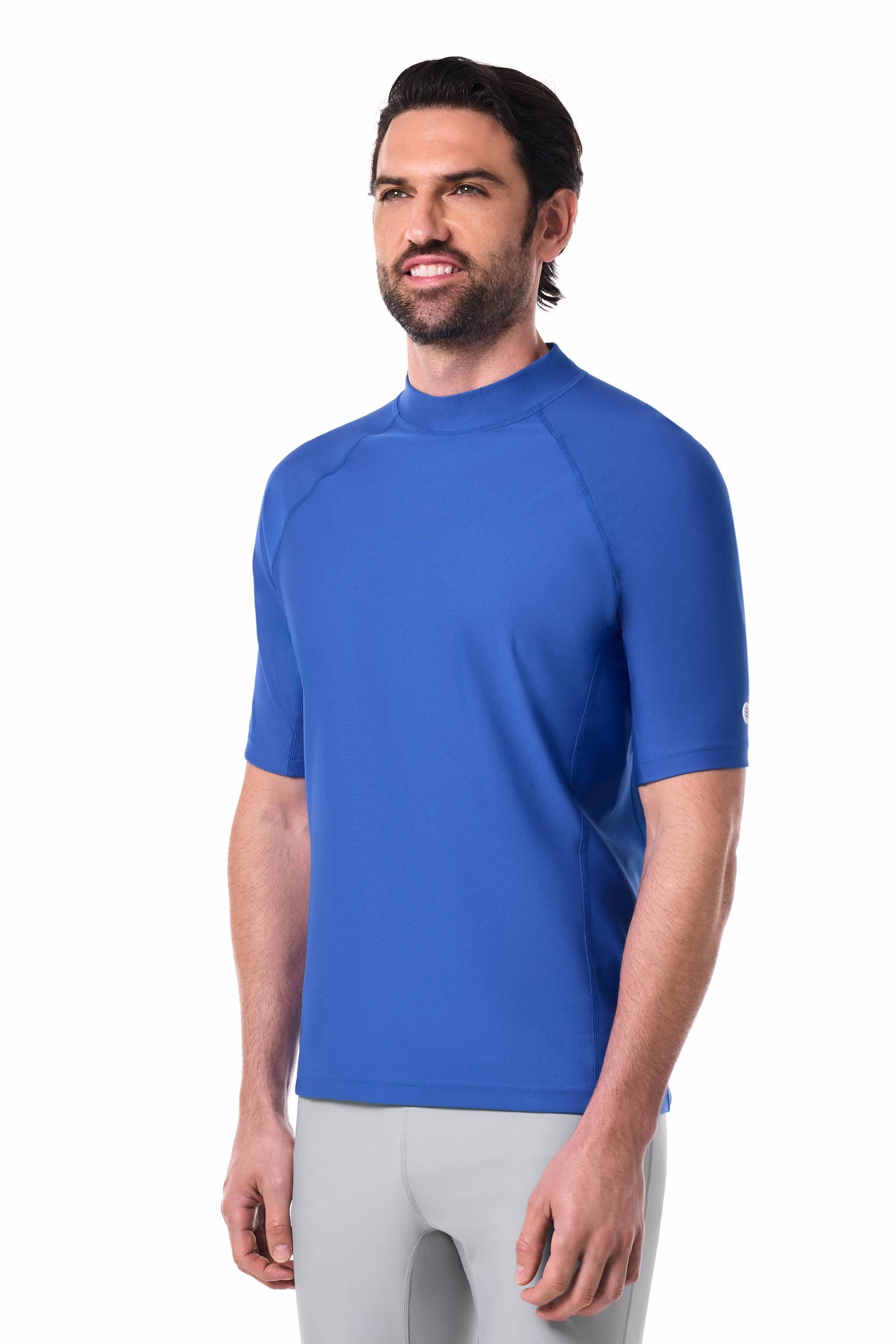 Men's Tulum Short Sleeve Surf Rash Guard  | Baja Blue