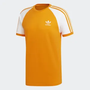 Mens Adidas Originals 3-Stripes Tee Shirt In Bright Orange
