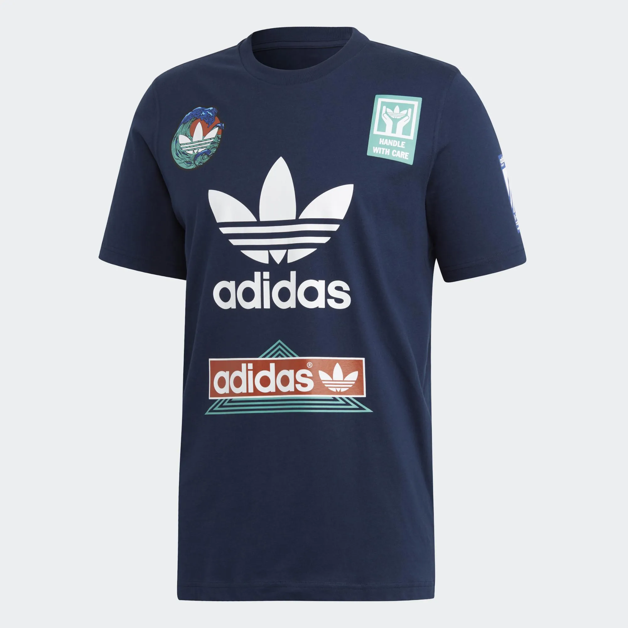 Mens Adidas Originals Race Tee Shirt In Collegiate Navy