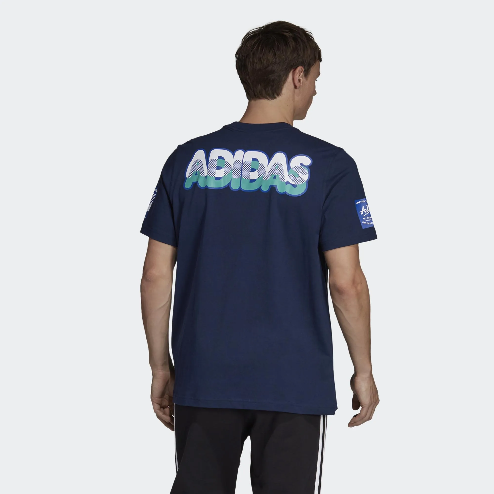 Mens Adidas Originals Race Tee Shirt In Collegiate Navy