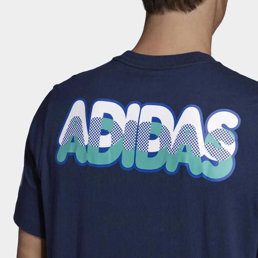 Mens Adidas Originals Race Tee Shirt In Collegiate Navy