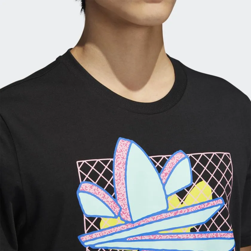 Mens Adidas Originals Split Graphic Thaxter Shirt In Black Mint