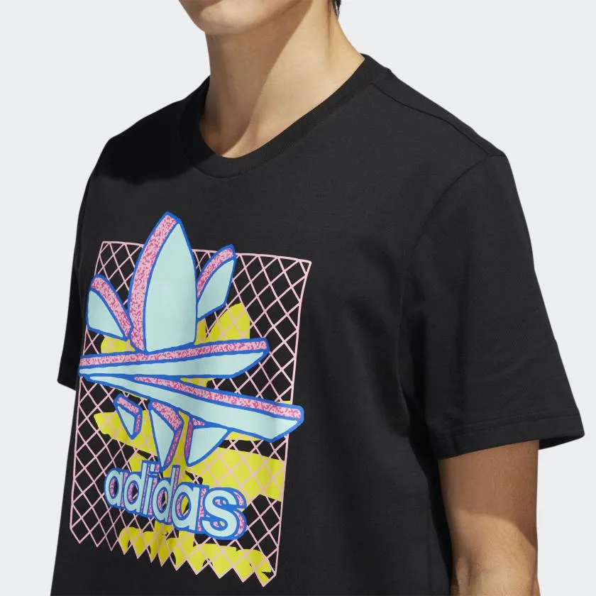 Mens Adidas Originals Split Graphic Thaxter Shirt In Black Mint