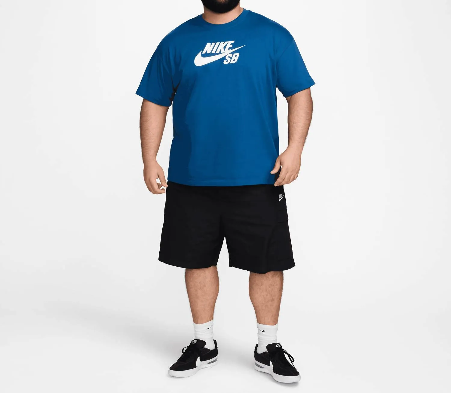 Men's Sb Logo Skate T-Shirt In Court Blue/white