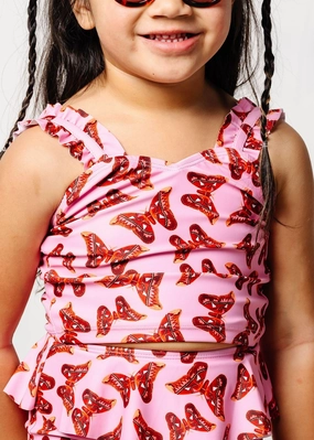 Metamorphosis | Mini Ripple Top girls full coverage swimwear, kids swimwear for pool