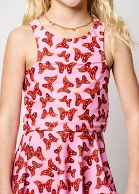 Metamorphosis | Youth Racer Back Top girls full coverage swimwear, kids swimwear for pool
