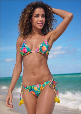 Miami Tie Side Moderate Bottom  - Fresh Fruit womens sun protection swimwear, trendy swimwear collection
