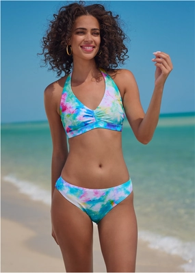 Mid-Rise Bottom - Summer Ink modest swim bottoms women, comfortable bikini bottoms