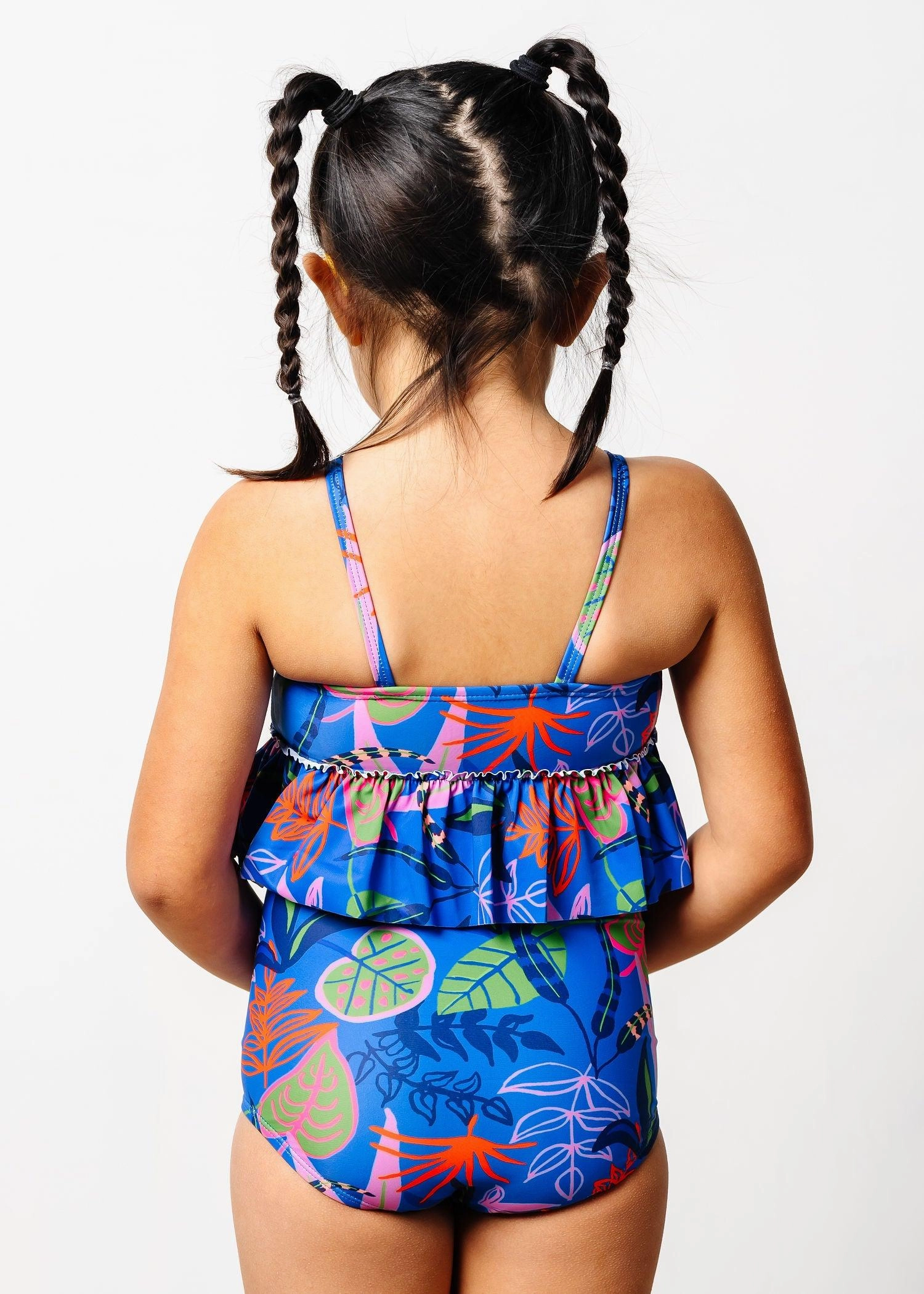 Midnight Jungle | Mini Down in Front Ruffle Bottoms