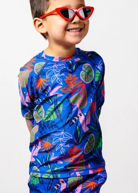 Midnight Jungle | Mini Rashguard Top (Unisex) cute girls swimsuits, stylish swimwear for girls
