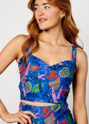Midnight Jungle | Original Latter-Back Top tankini swim tops, adjustable bikini tops