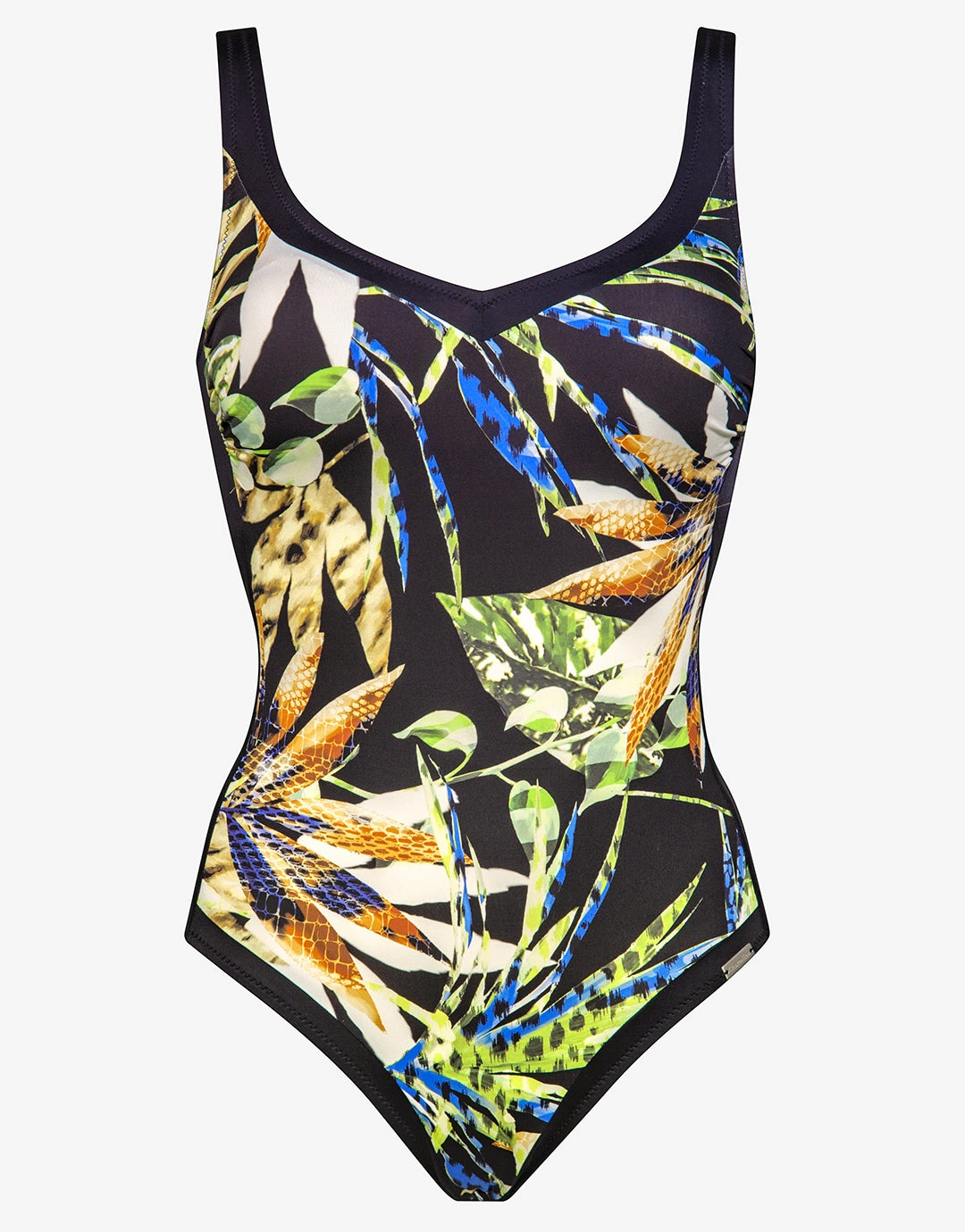 Midnight Sounds Moulded Swimsuit - Ethno Jungle tummy control swimwear women, slimming swimsuits
