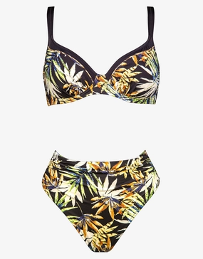 Midnight Sounds Underwired Bikini Set - Ethno Jungle full coverage swim tops, cute bikini tops