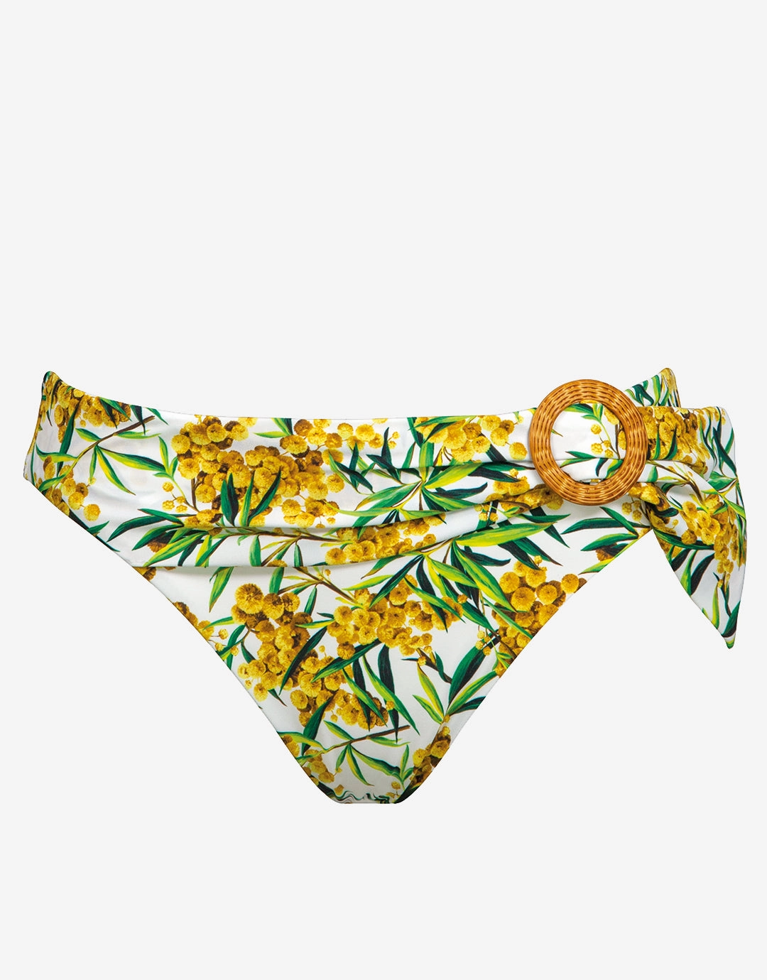 Mimosa Bikini Pant - White Summer swim shorts for women, stretch fit swim bottoms