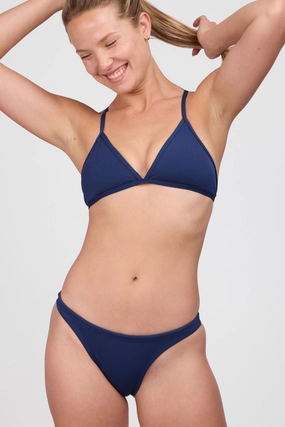 Mina Bikini Bottom - Navy bikini sets with cover up, comfy beach bikinis women