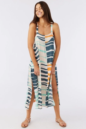 MIRANDA MIDI PRINTED COVER-UP DRESS classic women's swimwear, everyday swimwear for ladies
