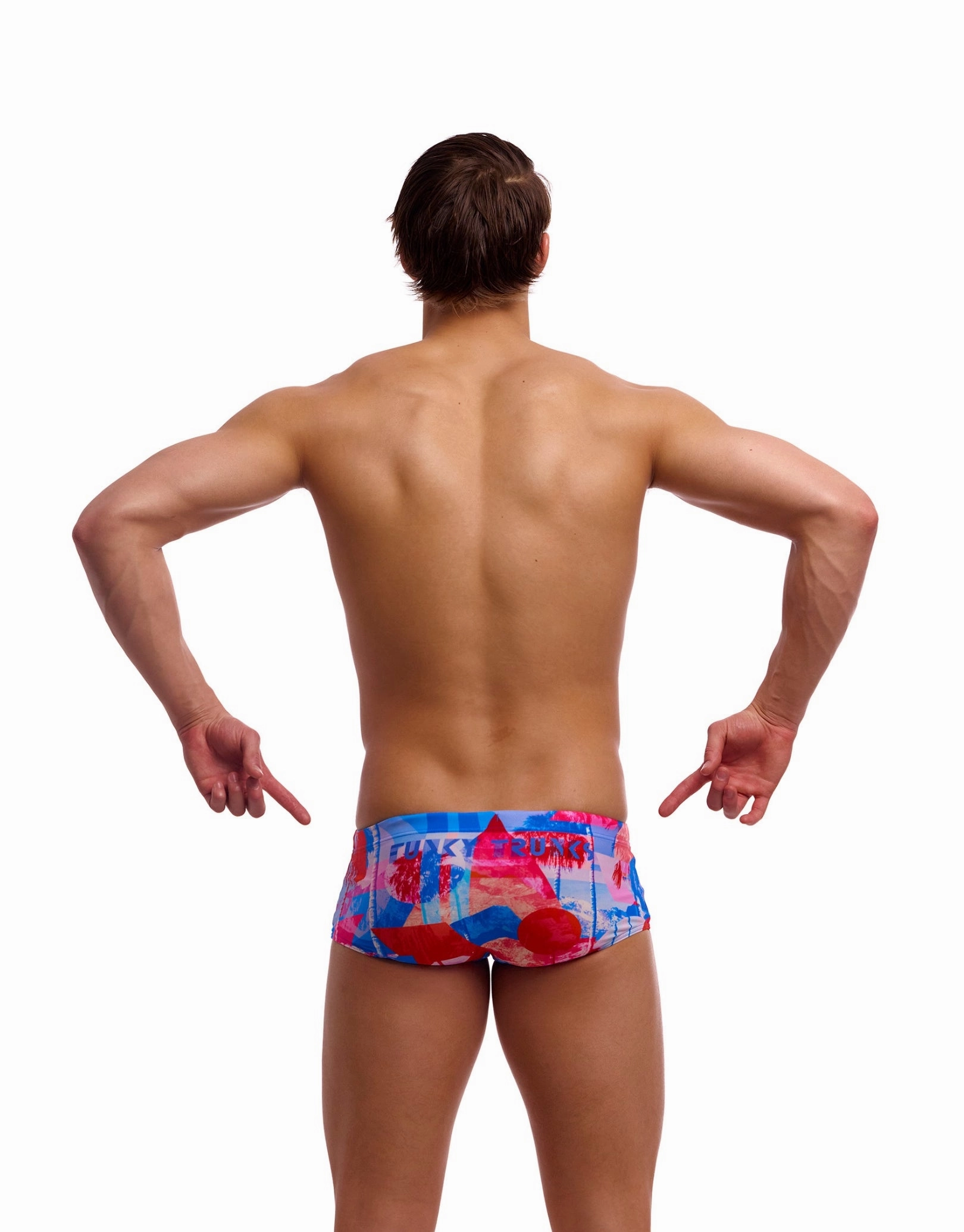 Miss Adventure Sidewinder Swim Trunks - Blue/Red