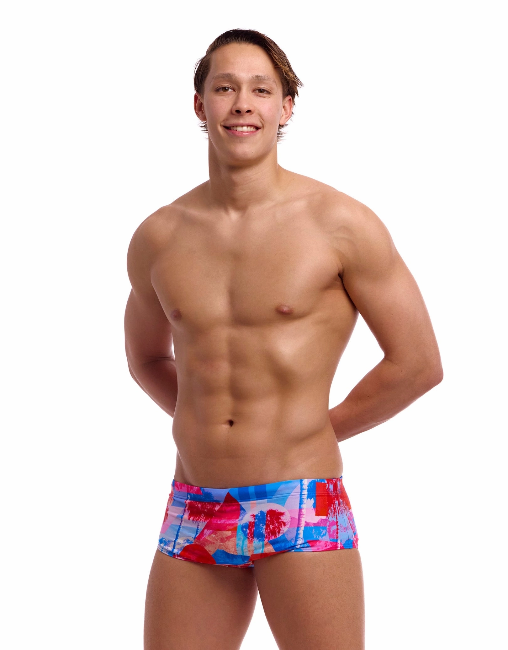 Miss Adventure Sidewinder Swim Trunks - Blue/Red