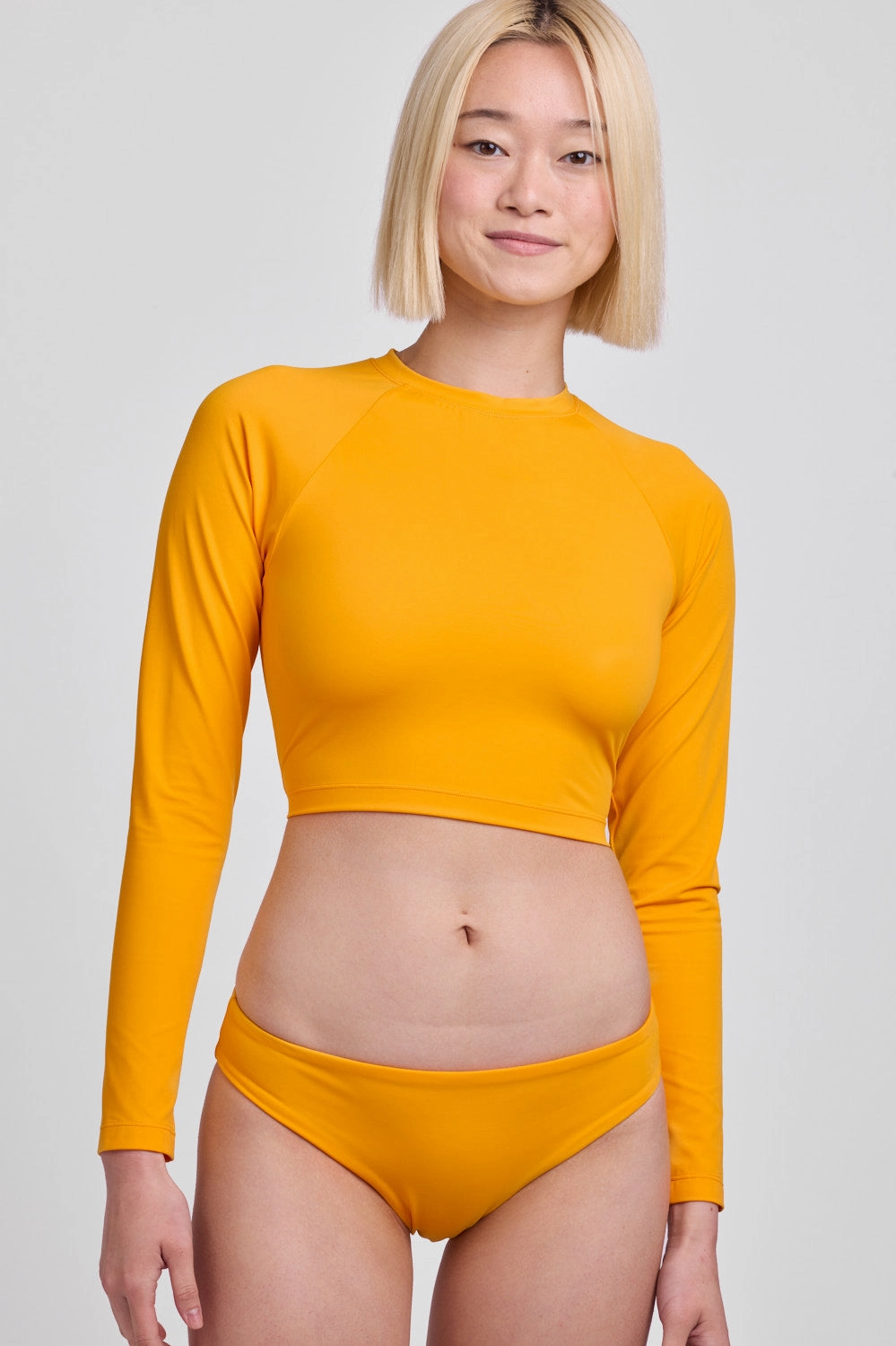 Moana Long Sleeve Cropped Rashie -  Tangerine