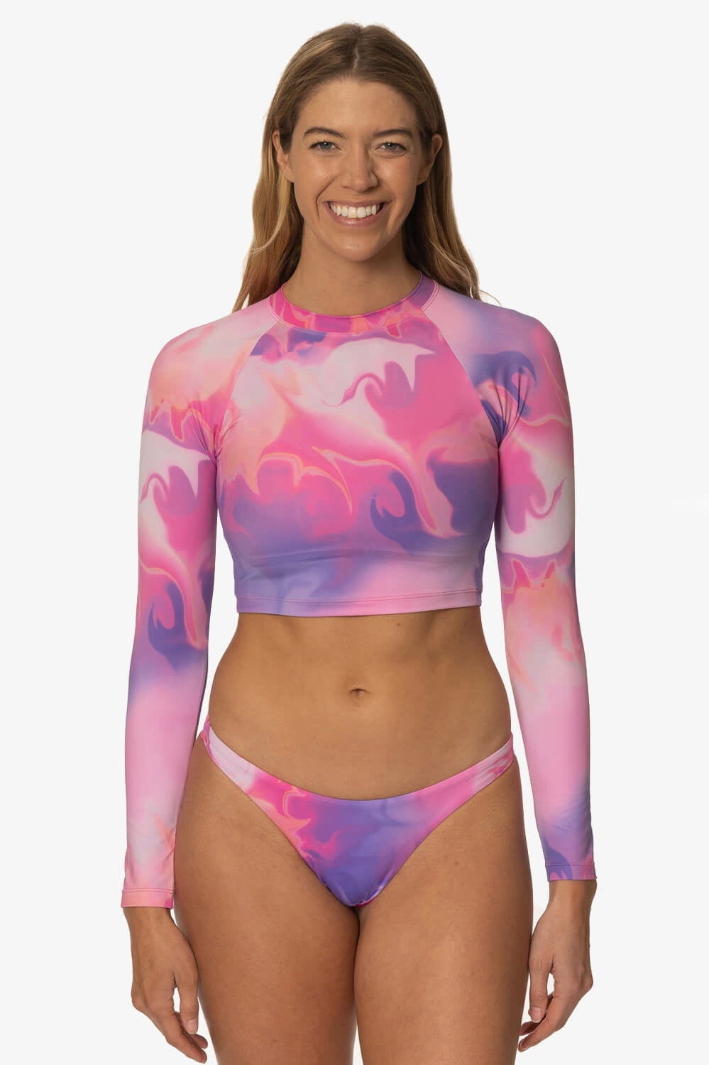 Moana Long Sleeved Crop Rashie - Radiance inclusive swimwear styles, all season swimwear options