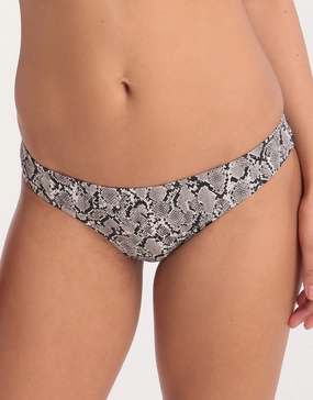 Mombasa Hipster Bikini Bottom - Snake Print swim shorts for women, stretch fit swim bottoms