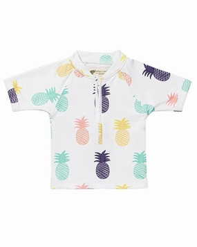 Monica   Andy Short Sleeve Rashguard Top cute swimsuits for teen girls, modest teen swimwear