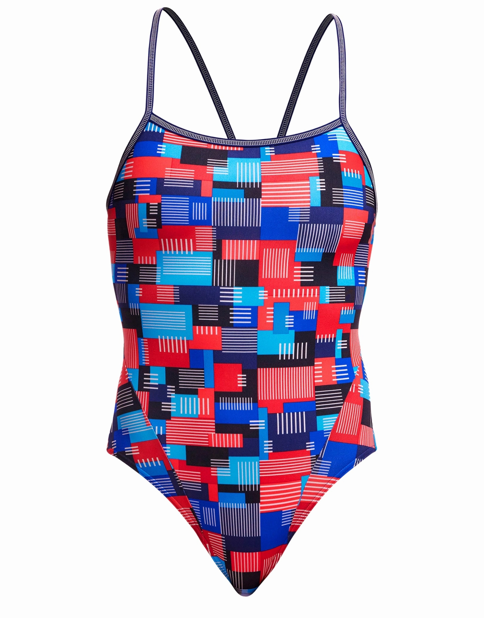 Motherboard Single Strap Swimsuit - Blue/Multi