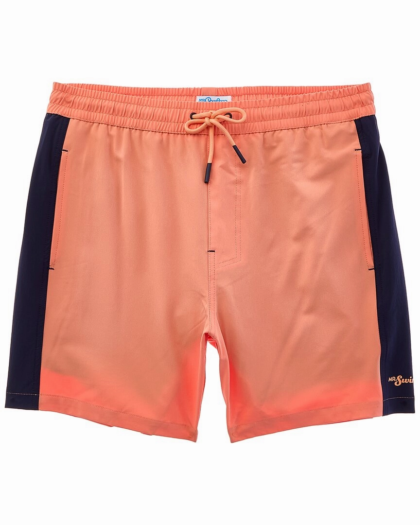 Mr.Swim Colorblocked Stretch Compression Swim Trunk mens beach swimwear, quick dry mens swimsuits