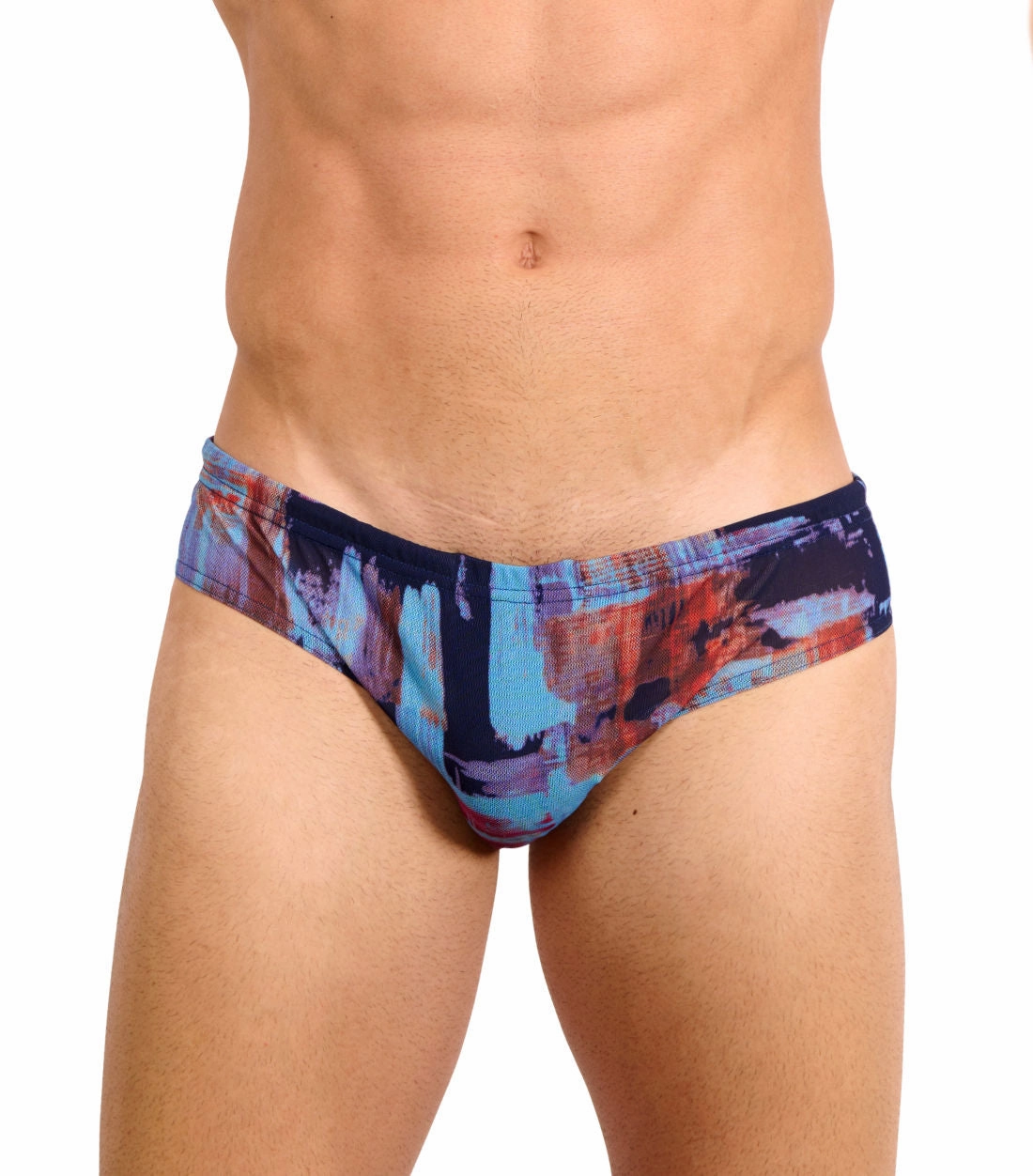 Mykonos Tan Through Deep Waist Swim Brief affordable men's swimwear, summer swimwear for men
