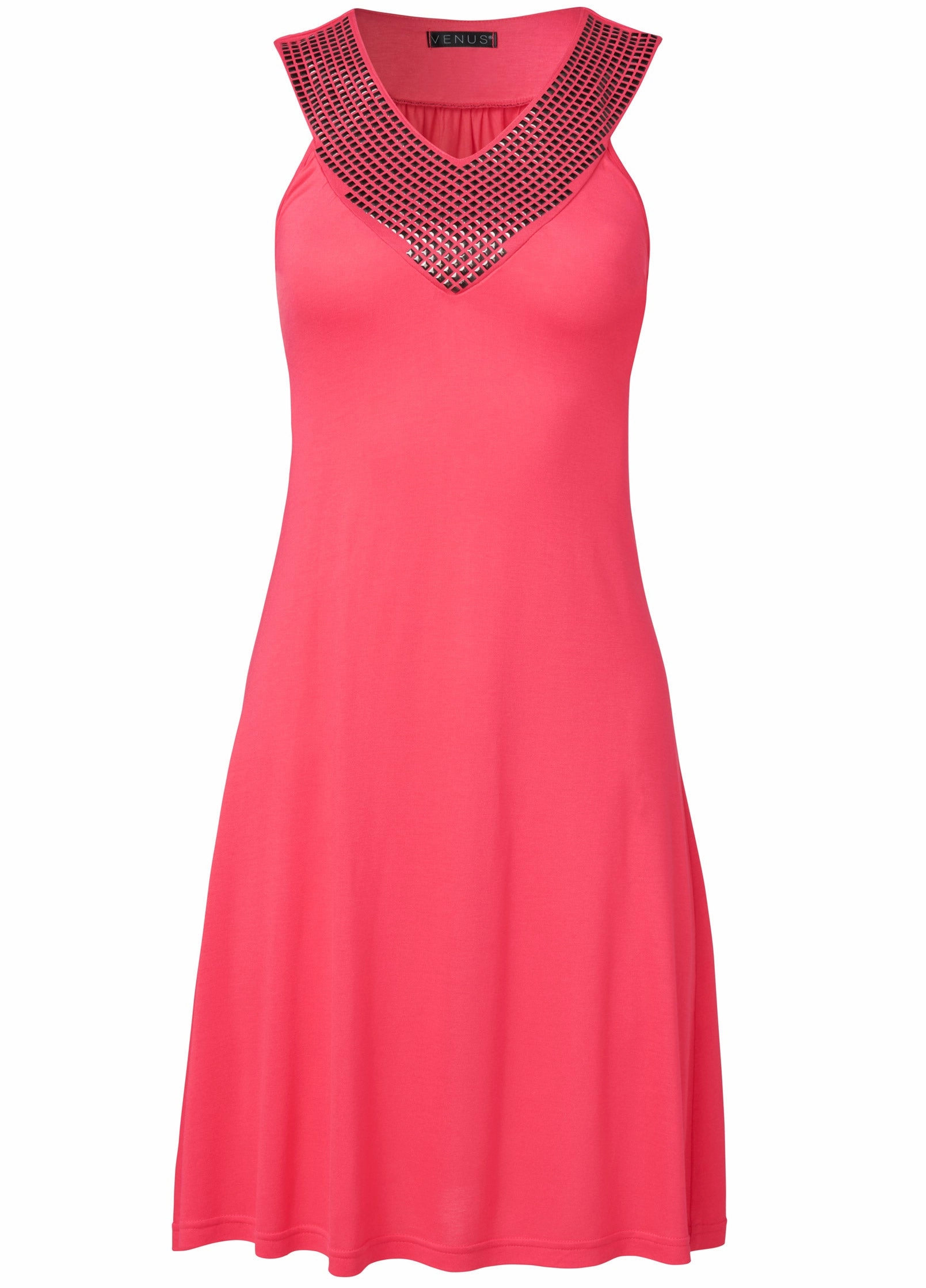 Nailhead Collar Cover-Up - Sunset Pink