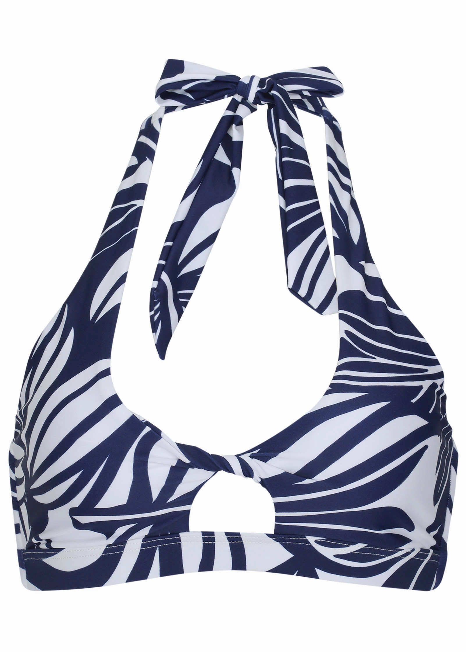 Nassau Halter Top - Contrast Bold Leaves