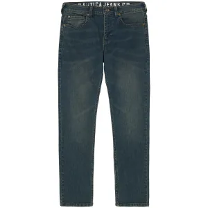 Nautica Boys' Straight Denim Beige Heather Nautica